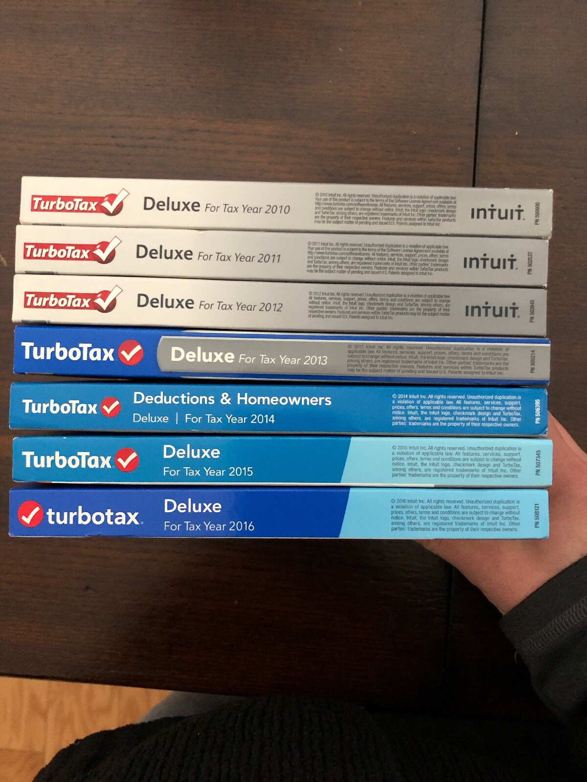 Lot of 7 TurboTax Deluxe For Tax Years 2010-2016 Software