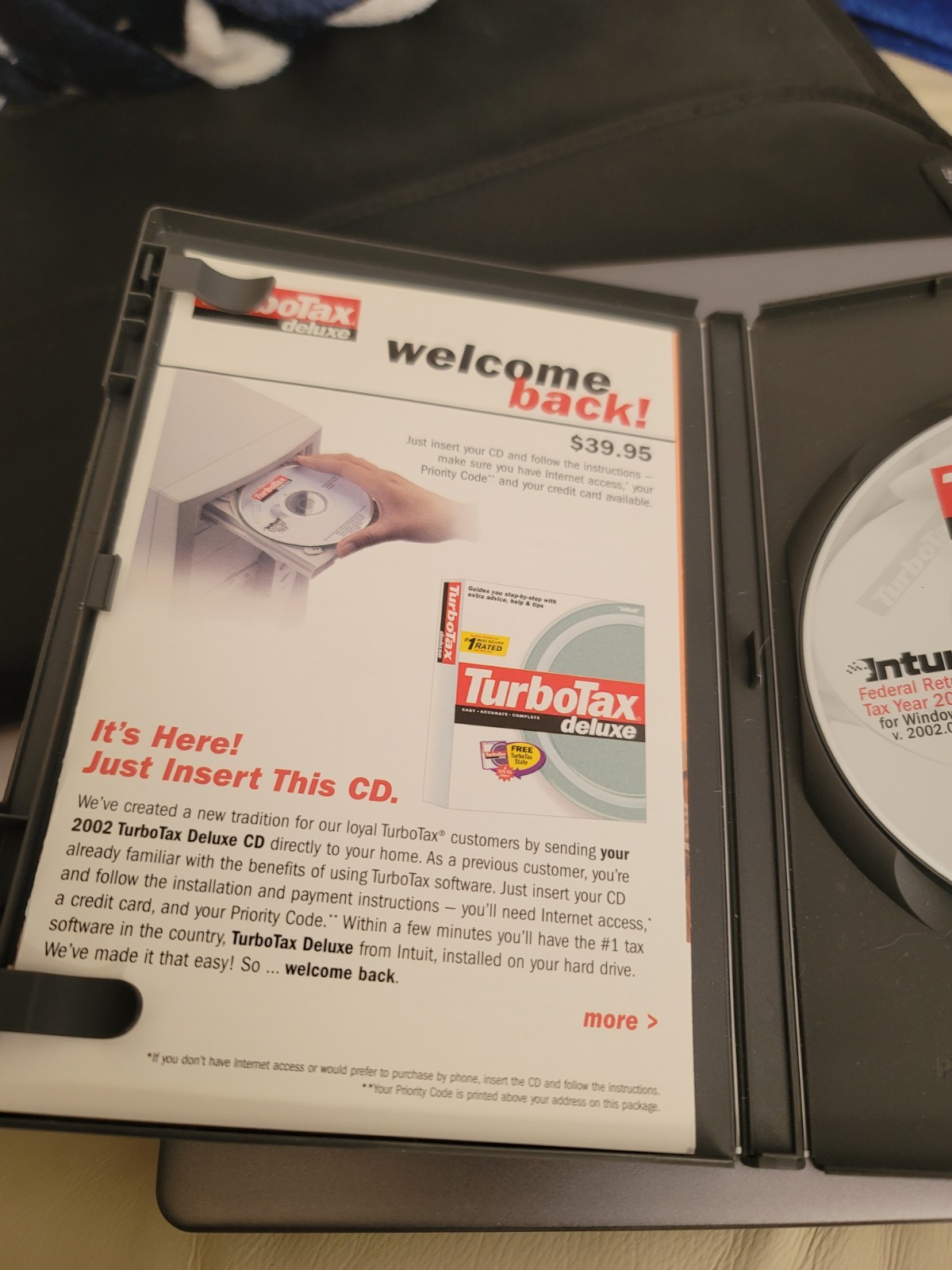 2002 TurboTax Deluxe + state+ e file