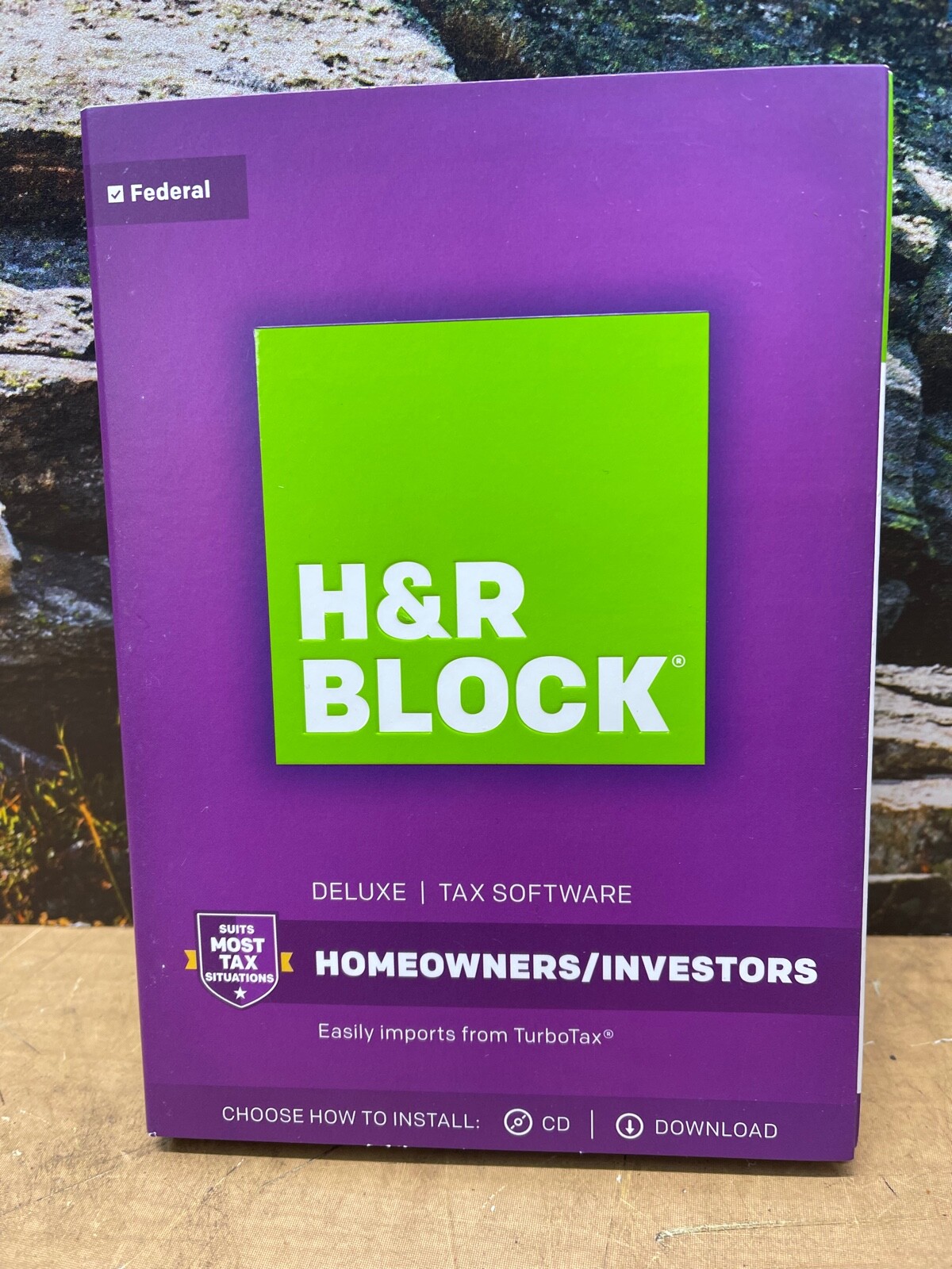 2017 H&R Block DELUXE turbo Federal (NO State) Tax Cut New sealed CD in BOX USA