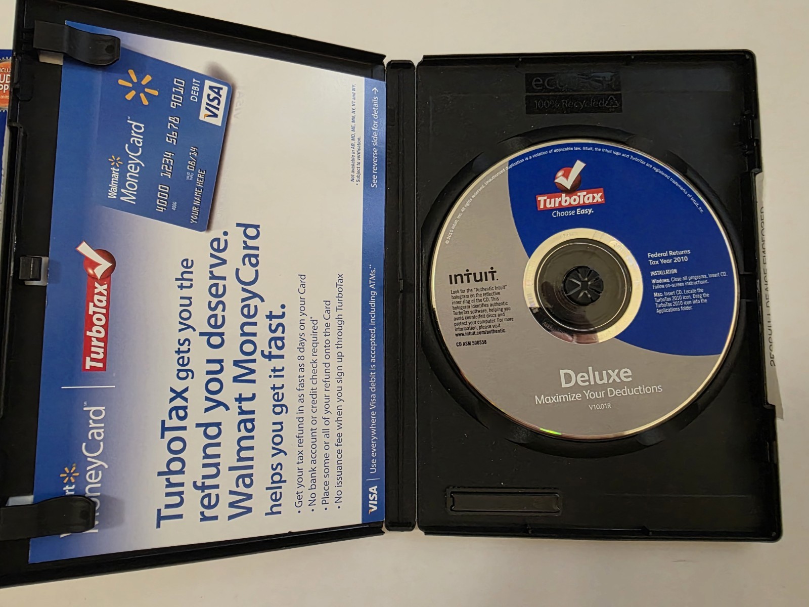 2010 TurboTax Deluxe Federal + Efile-Used