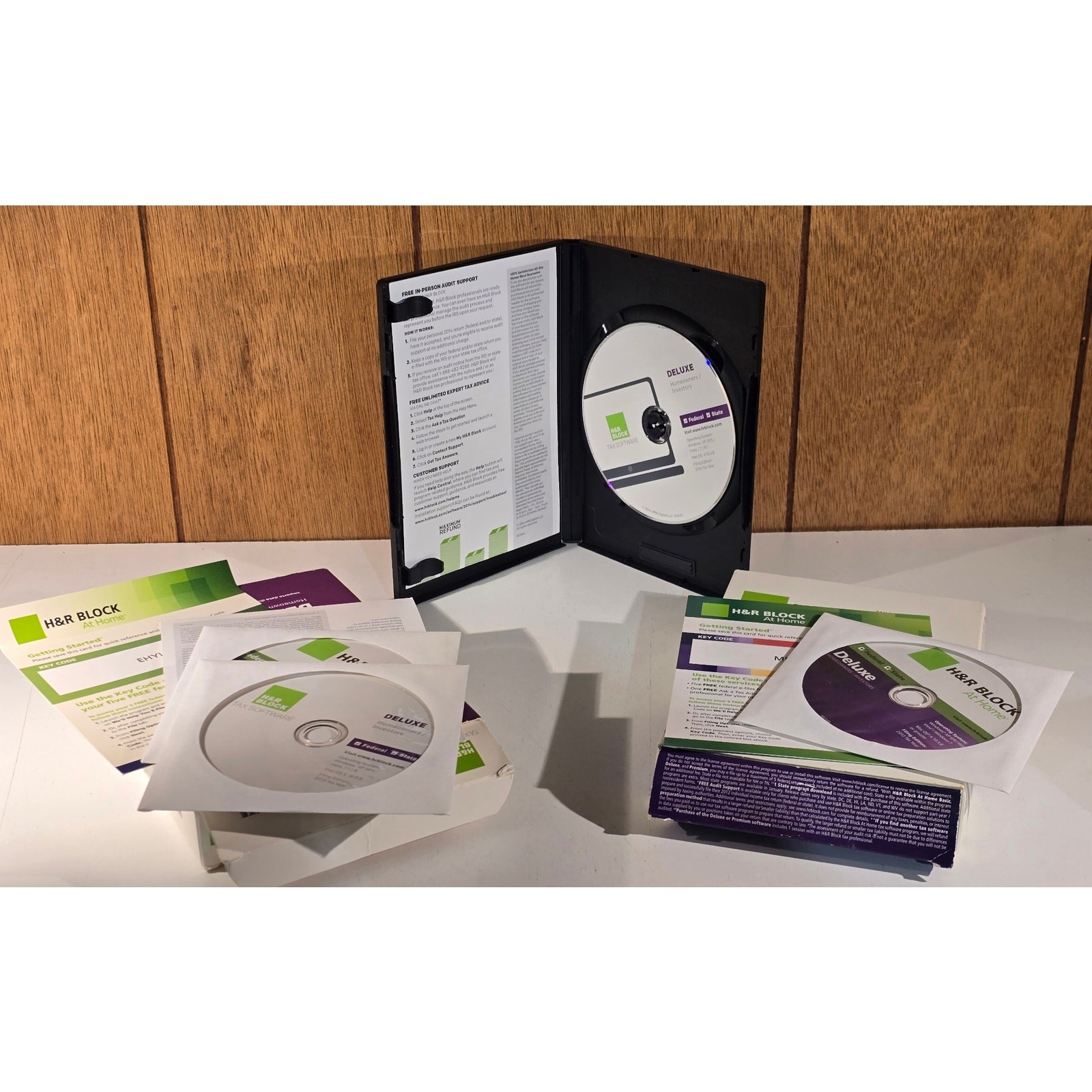 H&R Block Tax Software CD Lot 30+ Deluxe TaxCut Homeowners Investors 1999-2019