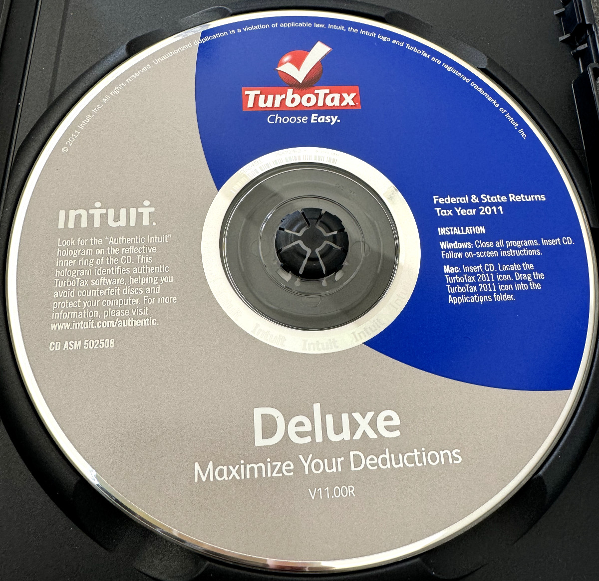 Turbotax Deluxe Federal + State 2010/2011/2012/2013 Used once. Lot of 4
