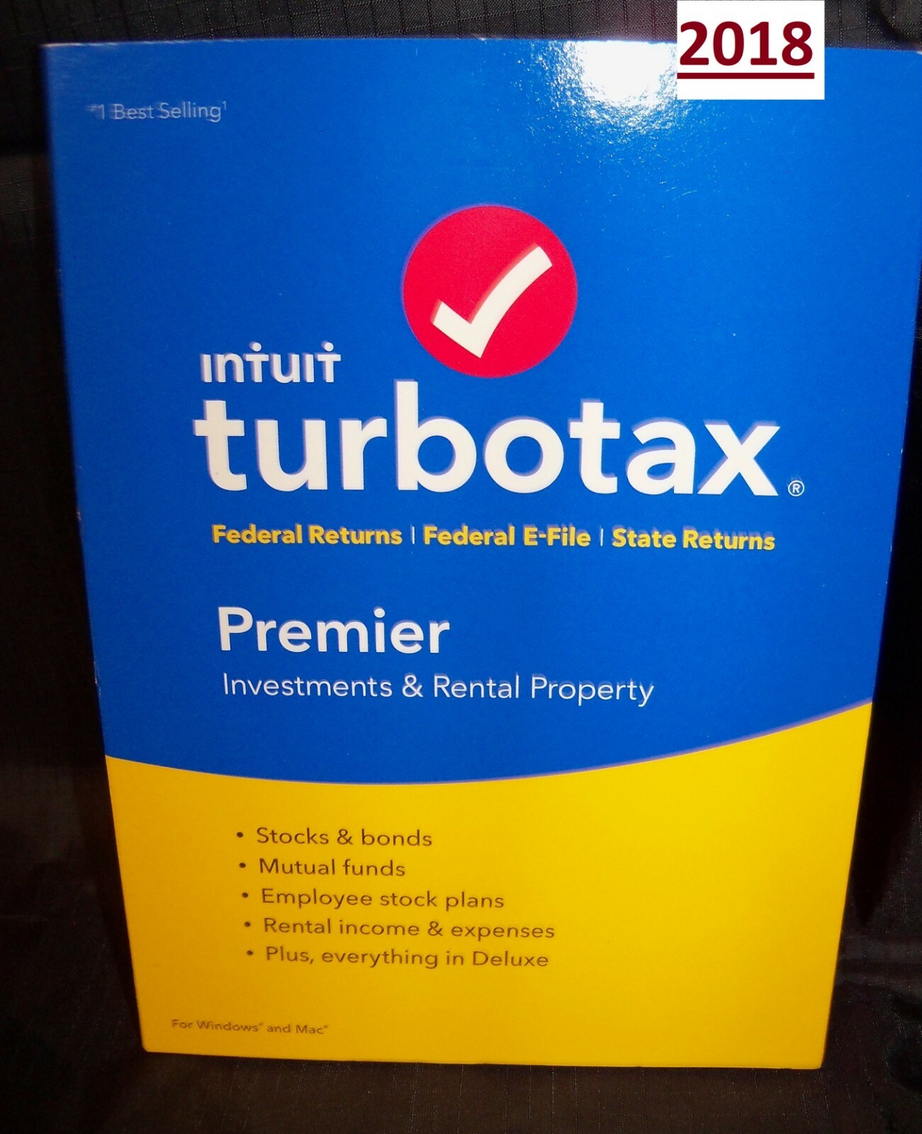 2018 TurboTax Premier 2018 Federal + E-File State Window / Mac Sealed New ‼️ New