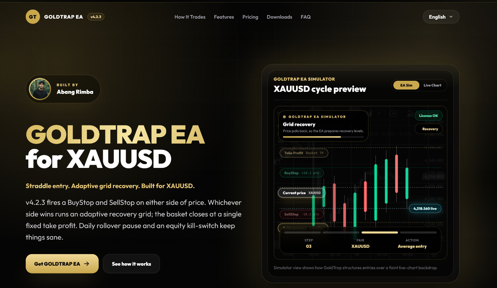 v4.24 Gold Trap EA Metatrader MT5 Algorithmic Trading Forex Robot