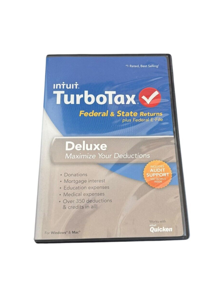 Intuit TurboTax Deluxe 2013 Federal & State Returns + E-File for Windows and MAC