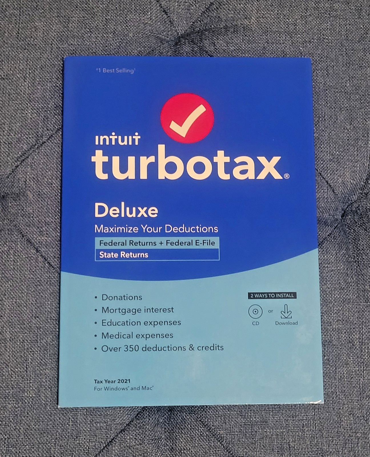 2021 Intuit Turbotax Deluxe Federal & State CD