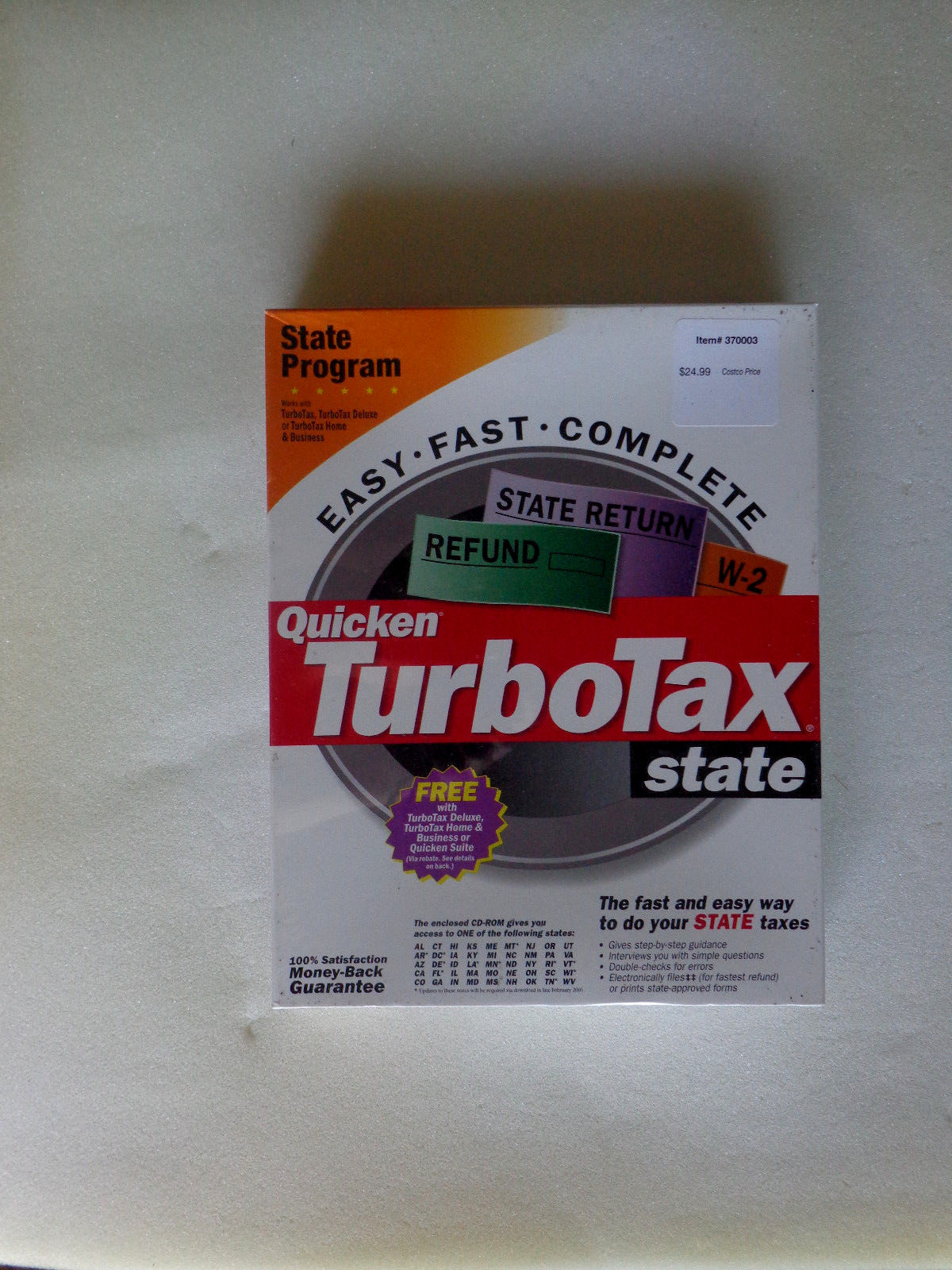 Quicken TurboTax State Return (Tax Year 2000)