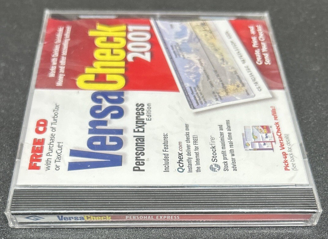 VersaCheck 2001 Personal Express Edition PC Computer Print Checks Software (New)