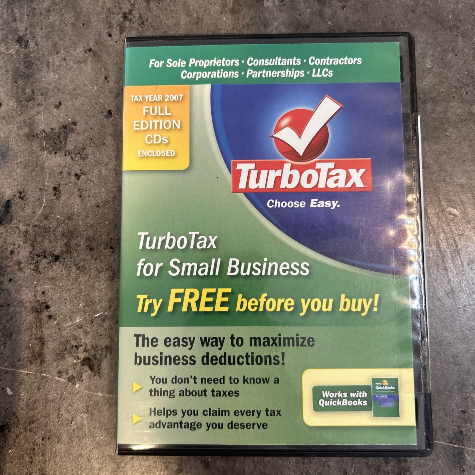 TURBO TAX CD: 2007 For Small BUSINESS
