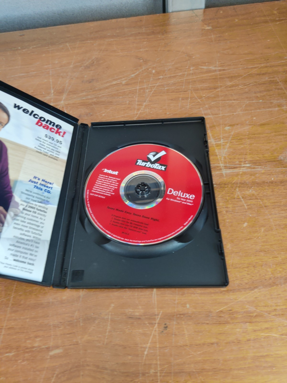 2005 TurboTax Deluxe Plus State CD-ROM for Windows & Mac Intuit W/ Software Key