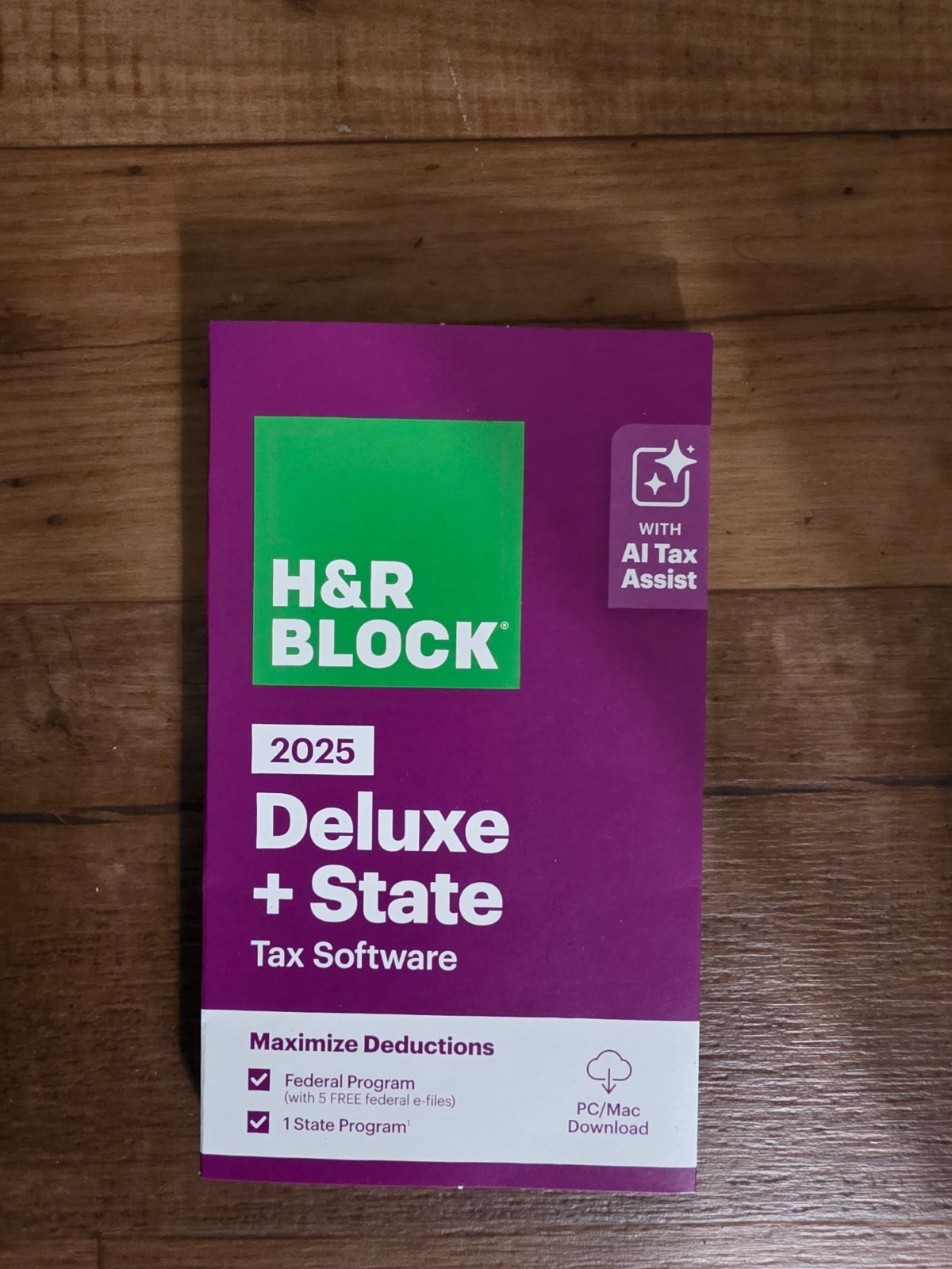 H&R Block Tax Software Deluxe + State 2025 PC/Mac New