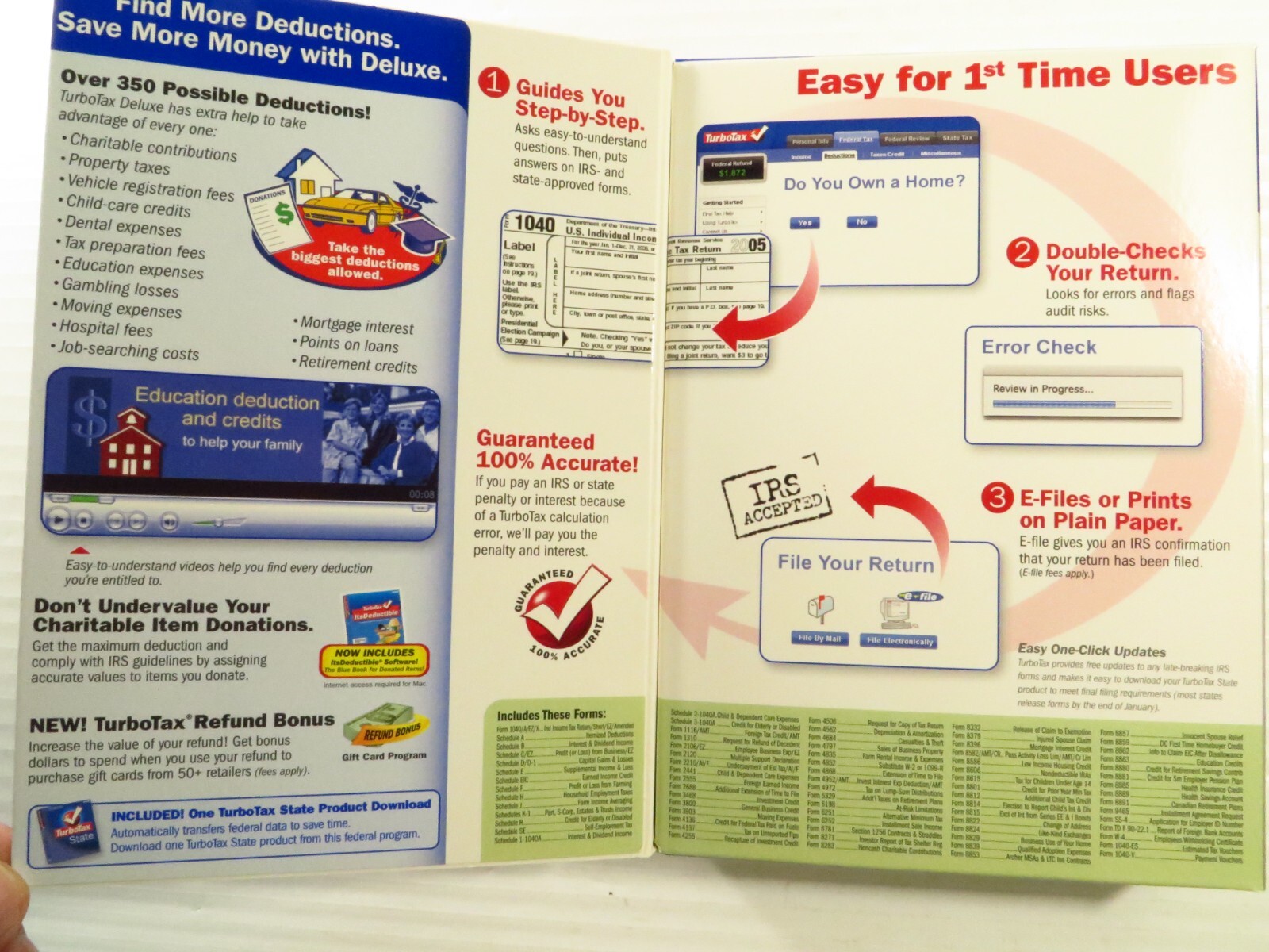 TurboTax Deluxe Plus State Tax Year 2005 for Windows & MAC, FREE 2-3 Day Ship!!!