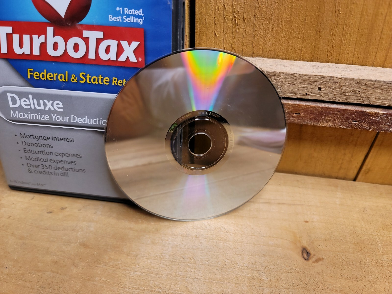 Lot of 2 TurboTax Deluxe 2009 2012 Federal State Returns Disc Federal E-Files