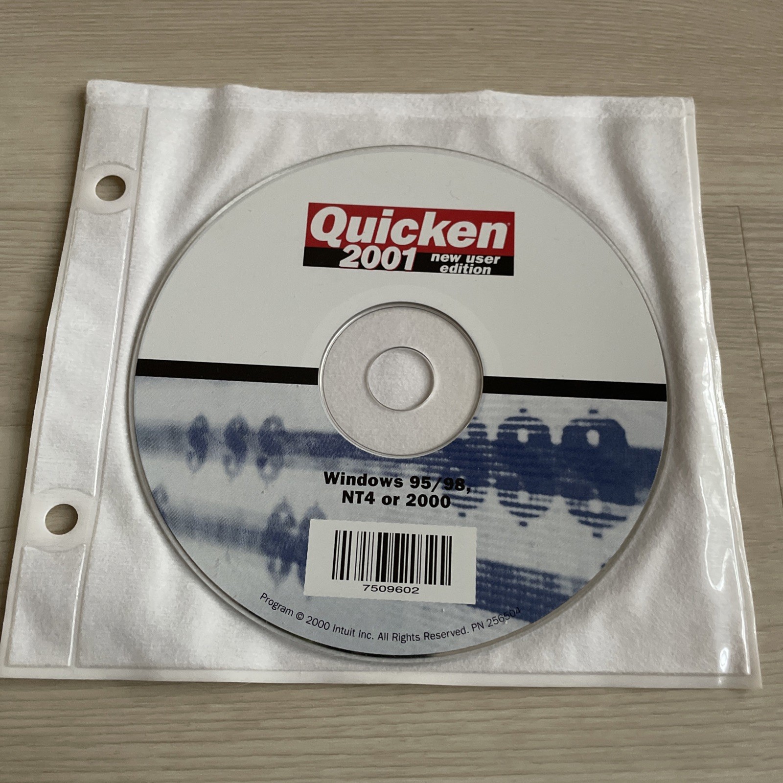 Vintage Quicken 2001 New User Edition Software Disc ONLY NO KEY Sealed New