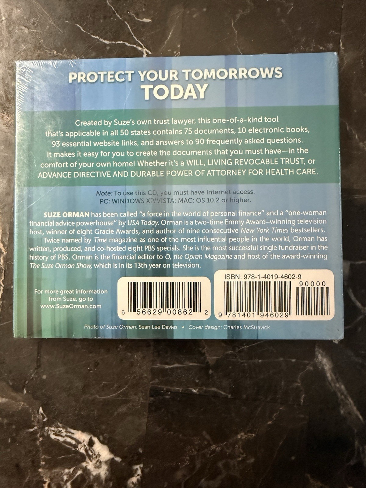 SUZE ORMAN Protect Your Tomorrows Today CD-ROM Must-Have Documents NEW + SEALED