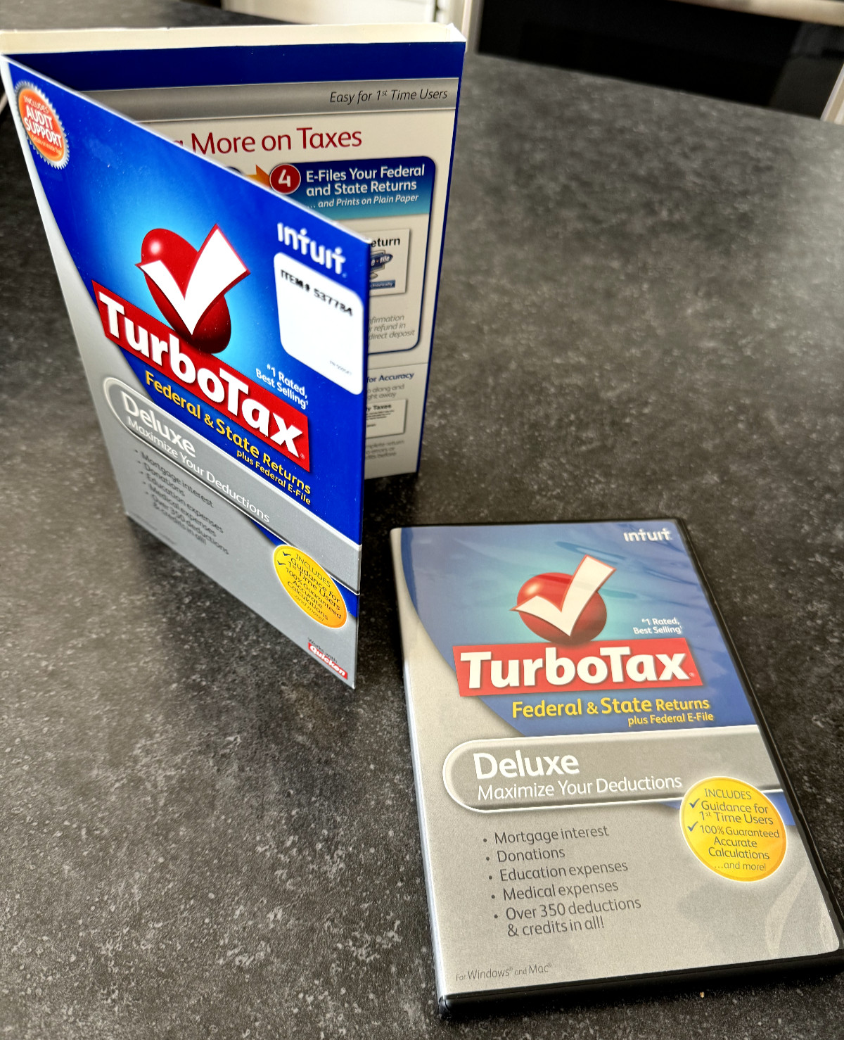 Turbotax Deluxe Federal + State 2010/2011/2012/2013 Used once. Lot of 4