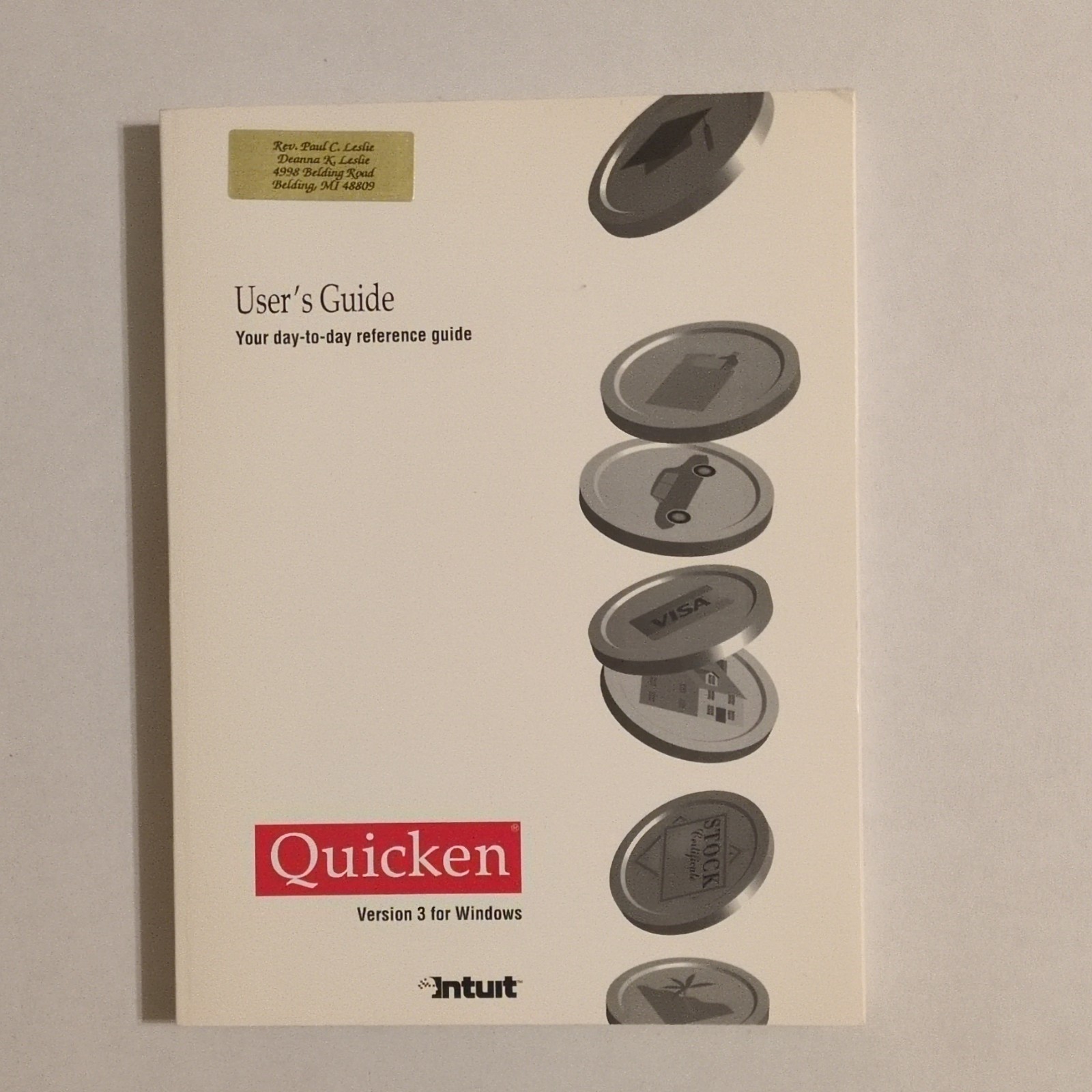 Intuit Quicken Version 3 Windows 3.1 Personal Finance Software Floppy