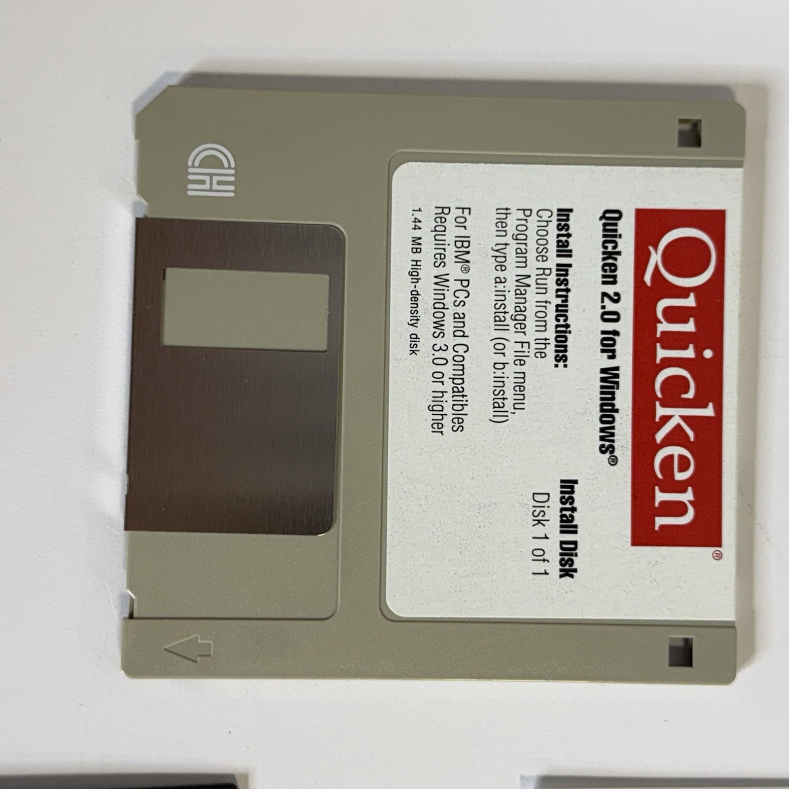 Intuit Quicken 2.0 Windows IBM Personal Finance Software W/ Disks Vintage 1992