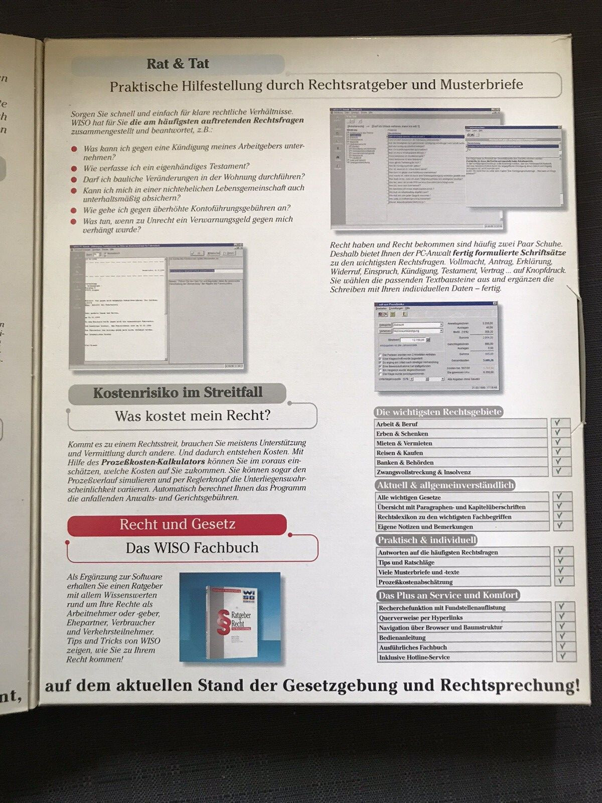 Wiso PC lawyer by Buhl the great legal guide individual & fast archive