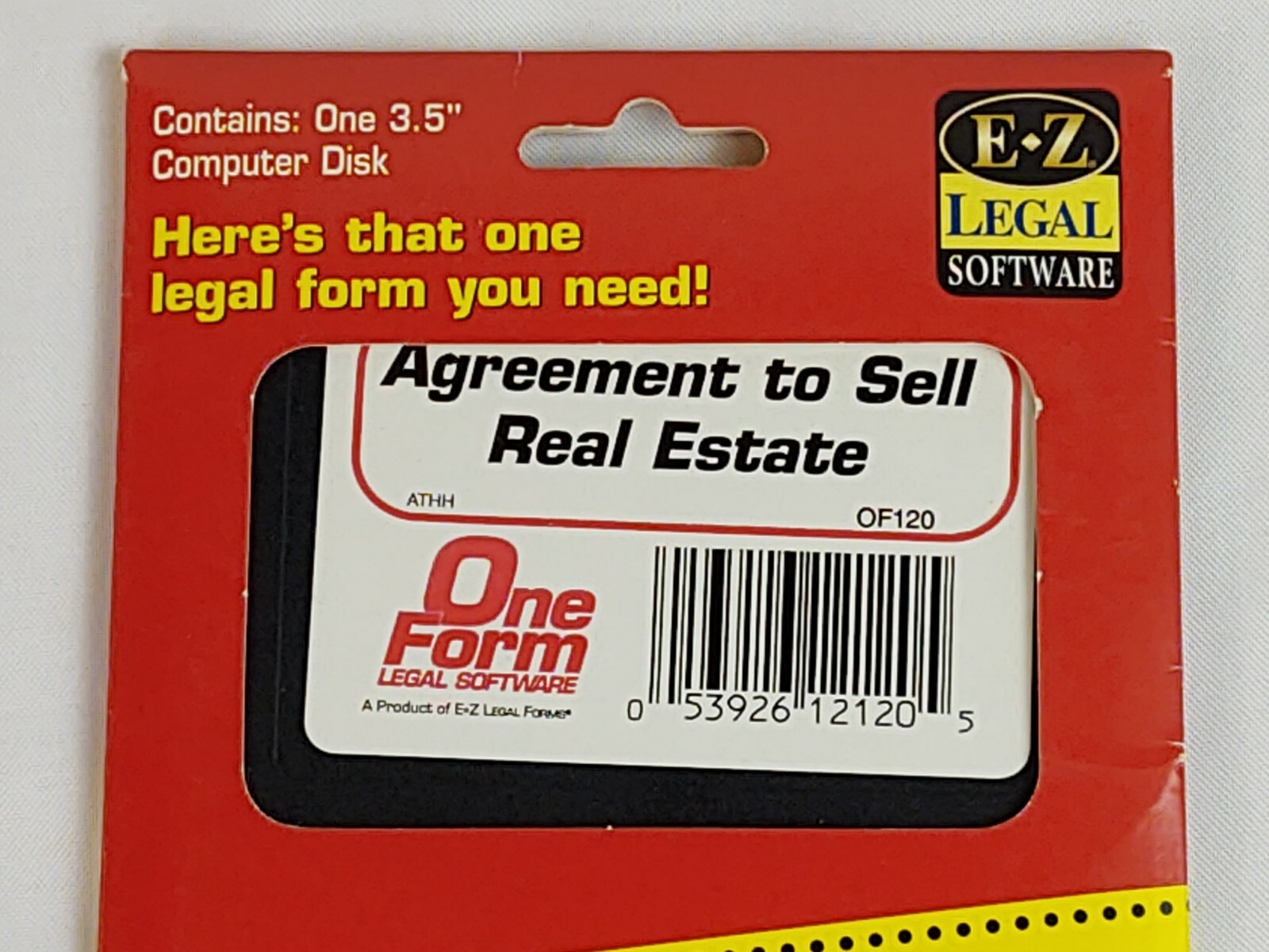 Vintage One Form EZ Legal Software Agreement To Sell Real Estate 3.5 Floppy Disk