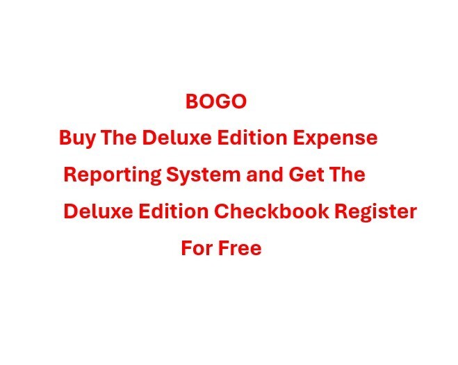 Excel Expense Report Spreadsheet, For PC or Android + FREE Checkbook Register