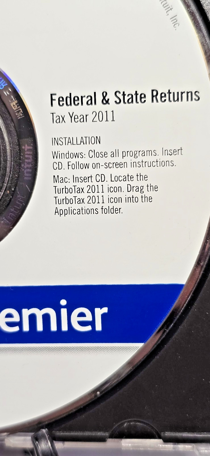 TurboTax Deluxe or Premier Tax CD Software for the 2011 Tax Year-Mac -Windows