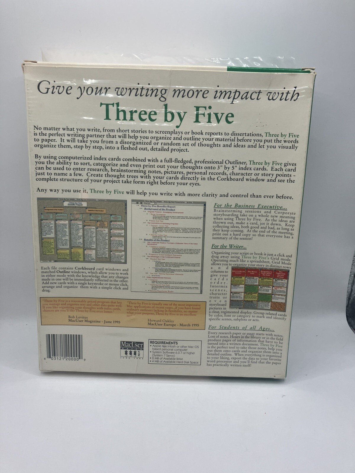 Three by Five The All Purpose Index Card System for Mac OS