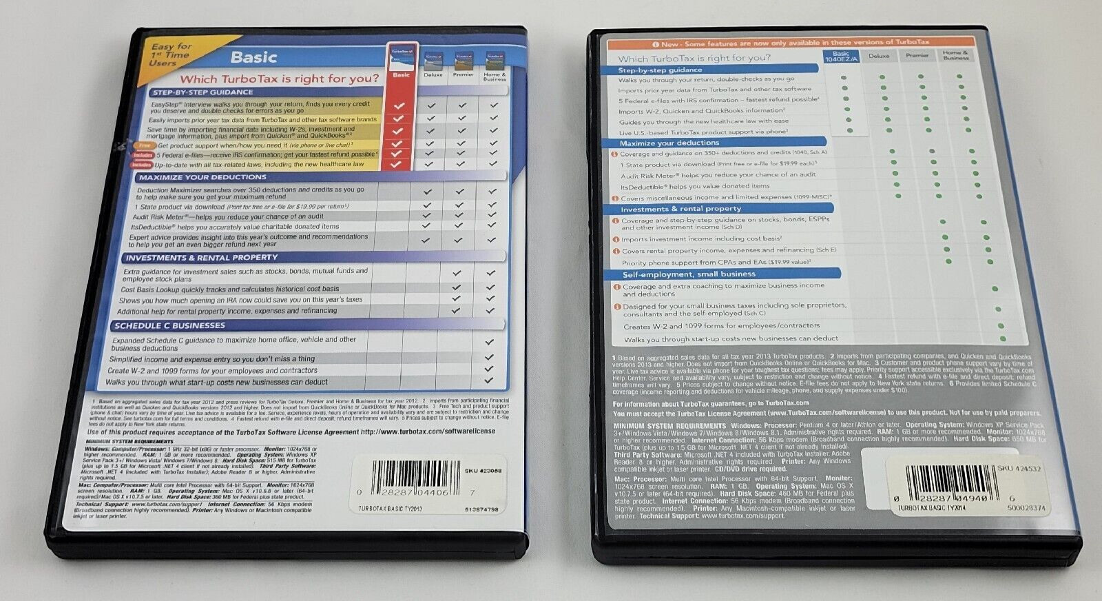 2013 & 2014 TurboTax Basic