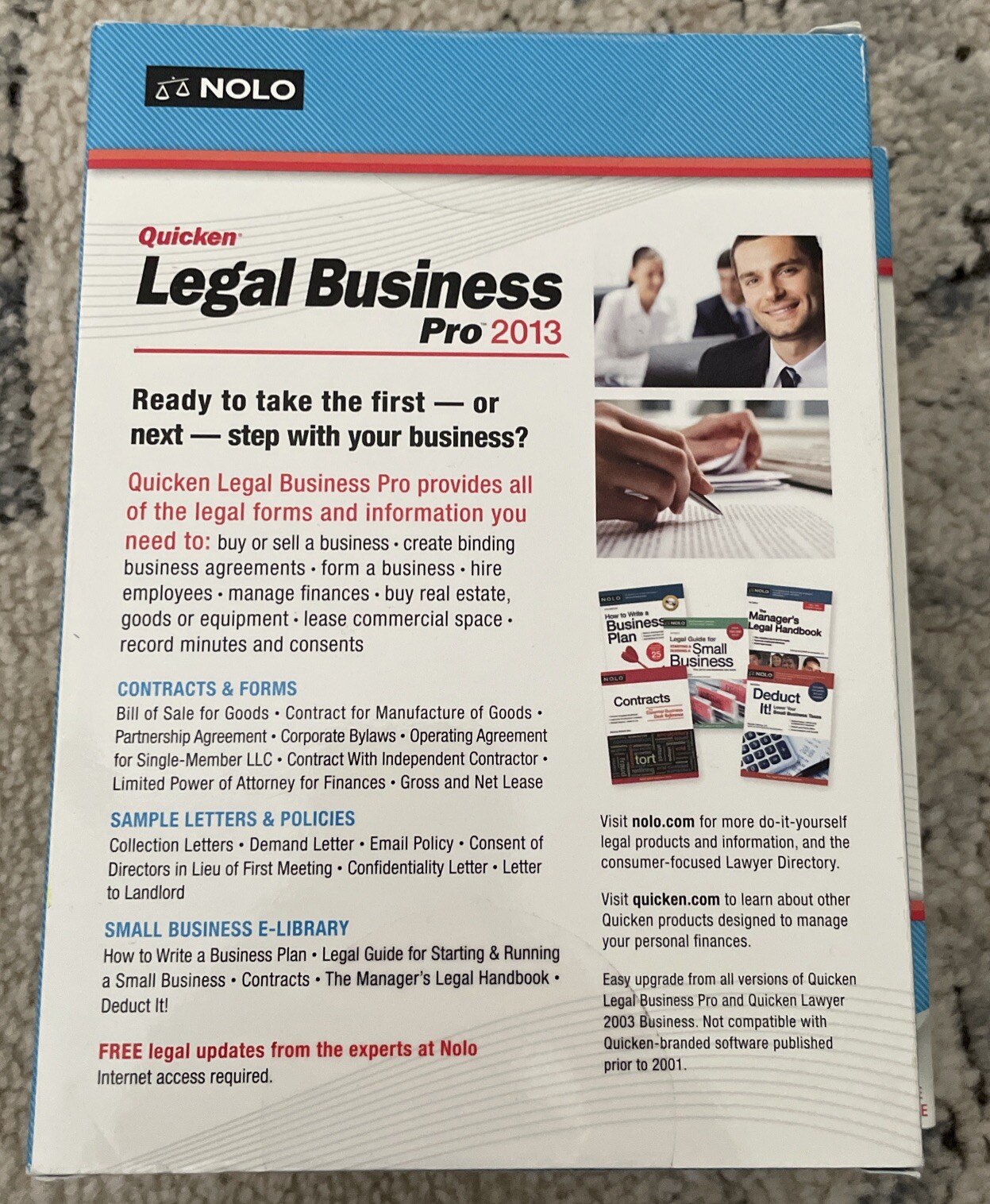 Nolo Quicken Legal Business Contracts Forms Pro 2014 for Small Business