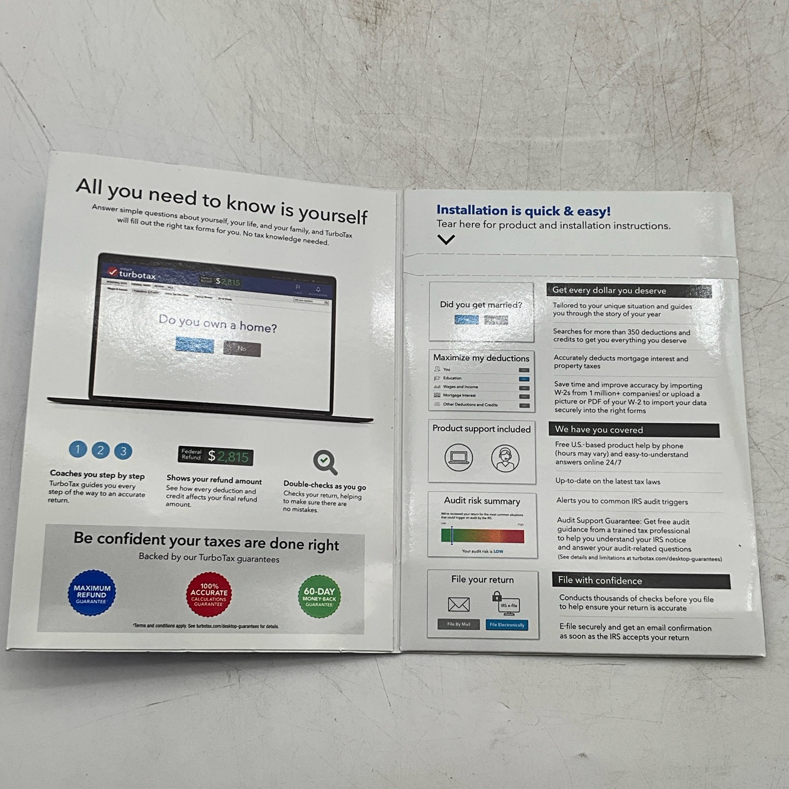 NEW Turbotax Deluxe 2022 Federal Return E-File NO STATE CD Physical Disc