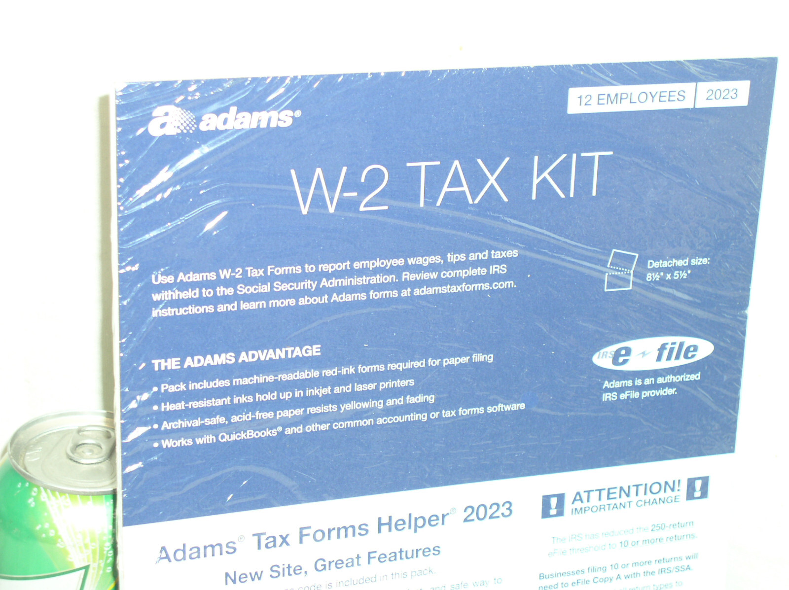 SEALED 2023 ADAMS STAX612-23 W2 TAX KIT FORMS 6-PART W3 12 EMPLOYEES + ENVLOPES