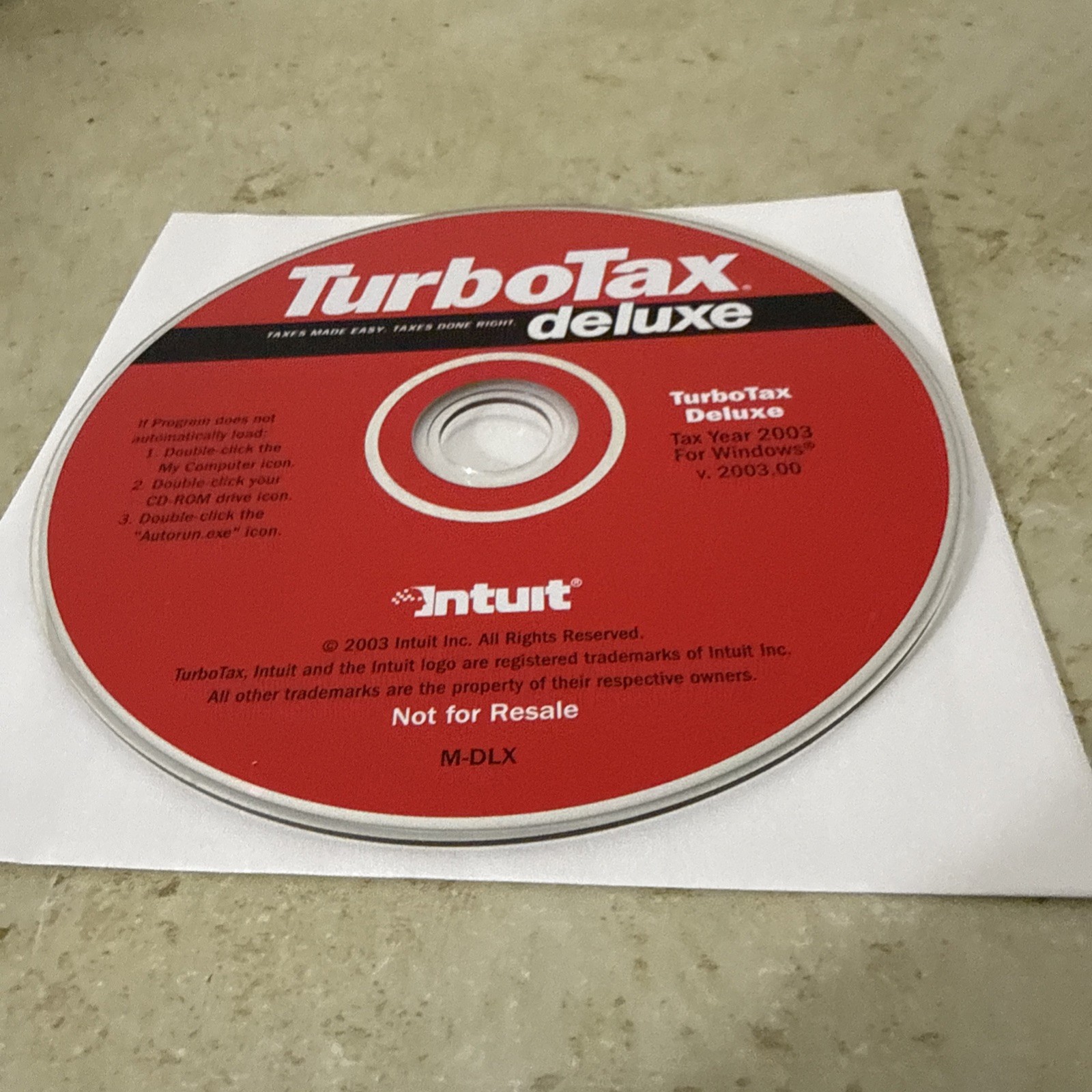 turbotax deluxe 2003 for Windows Federal Return