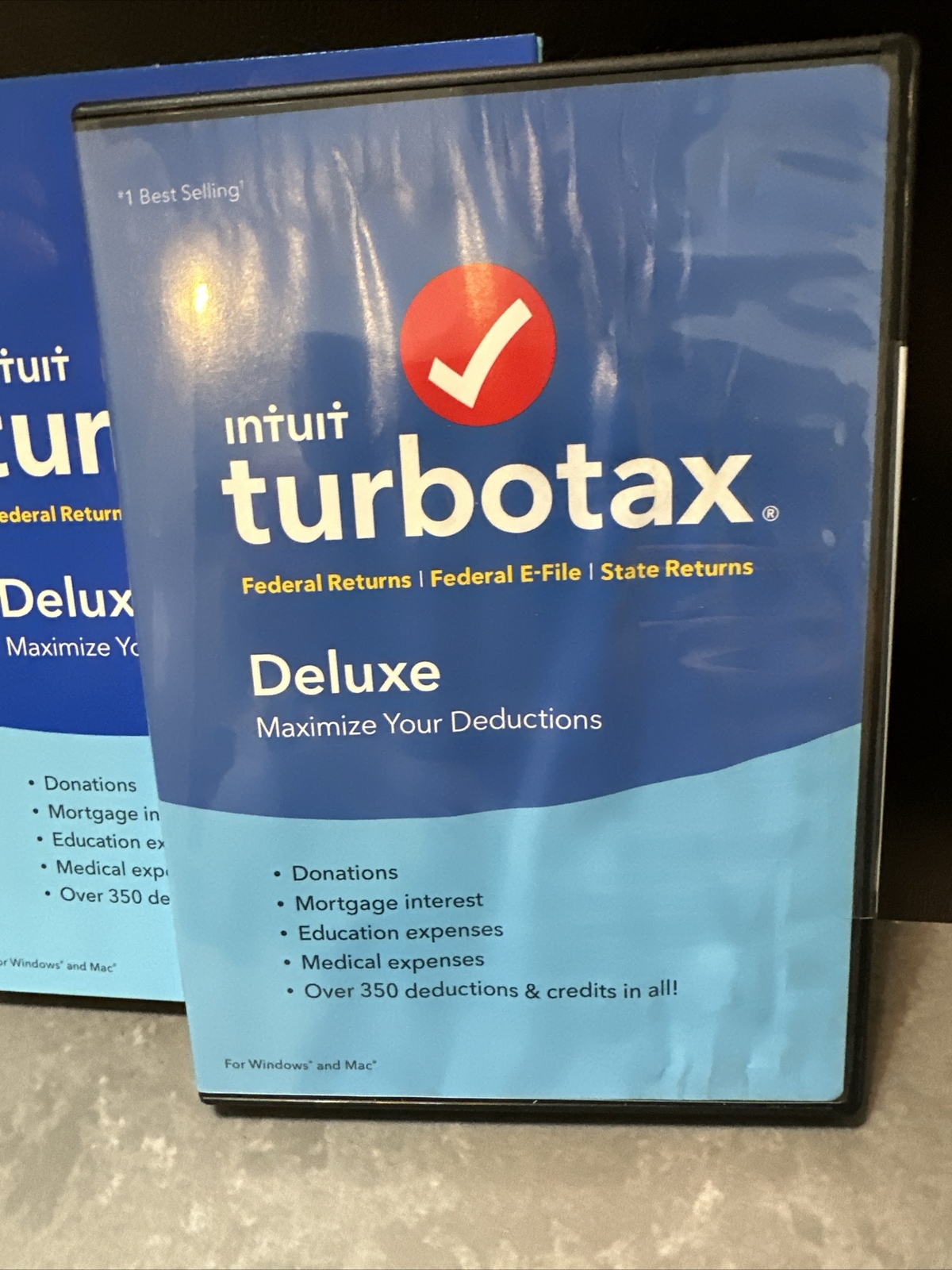 Turbotax 2016 Deluxe Federal + State CD version BRAND NEW SEALED lit Damage case