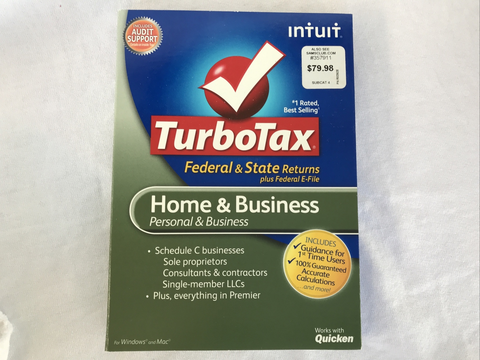 TurboTax Turbo Tax Home & Business Fed + State 2012