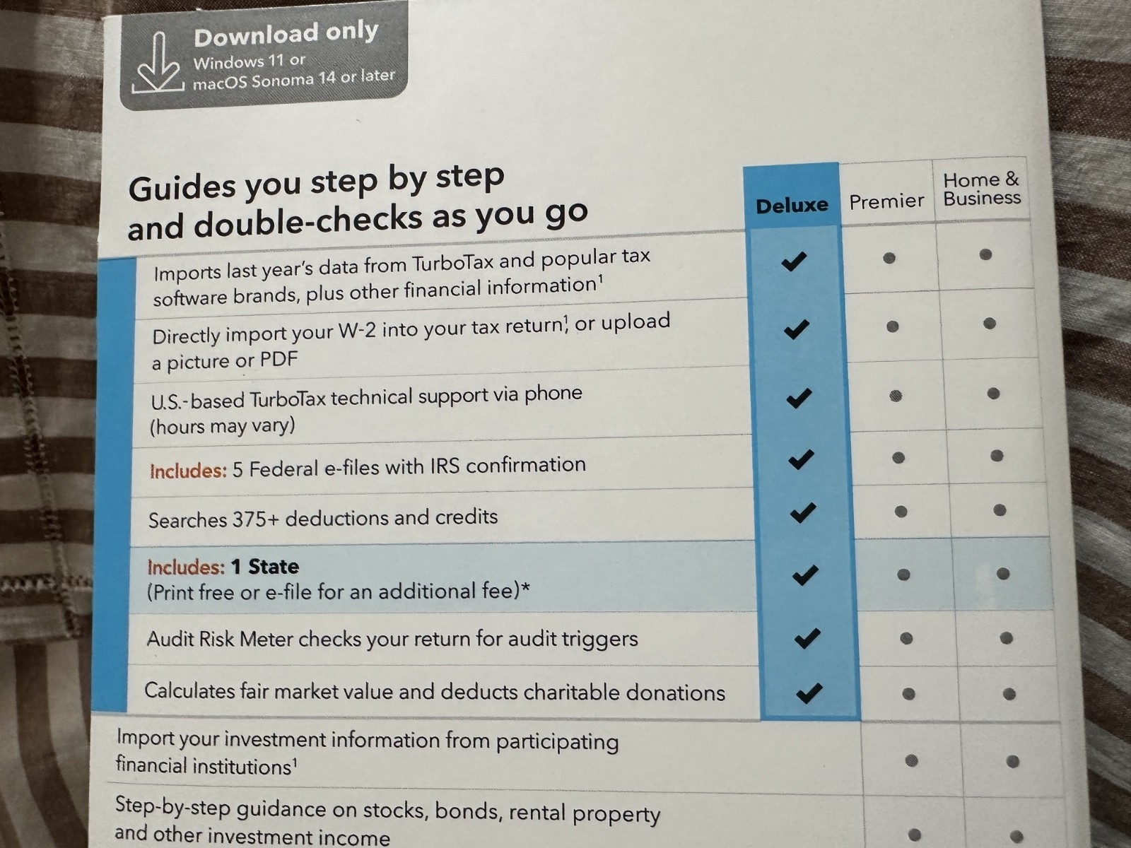 TurboTax Deluxe 2025 Federal & State Tax Return Product Key Card WINDOWS PC/ MAC