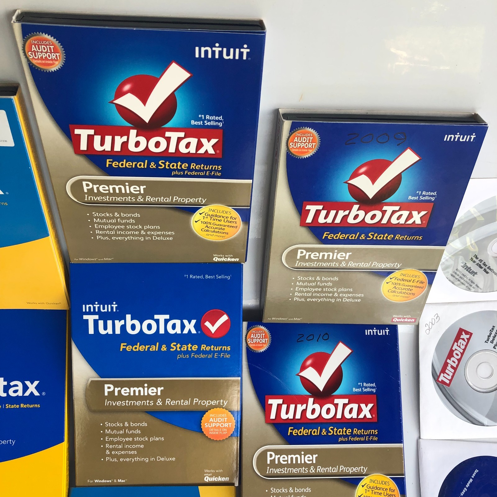 Lot of 22 Intuit TurboTax Home & Business Tax Software Mac & Windows 2002-2023
