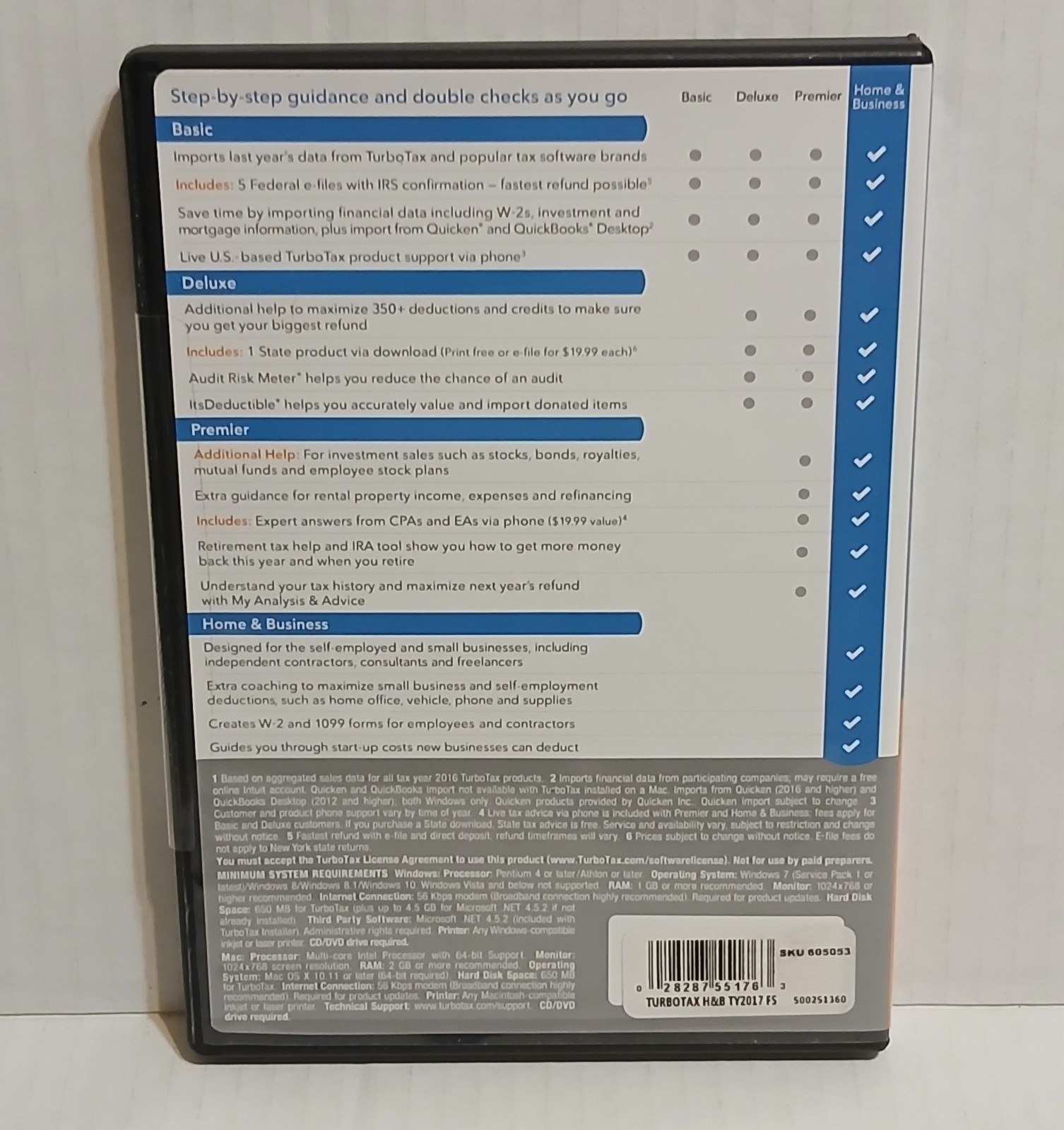 Intuit TurboTax Personal And Self-employed Windows And Mac 2017 NEW
