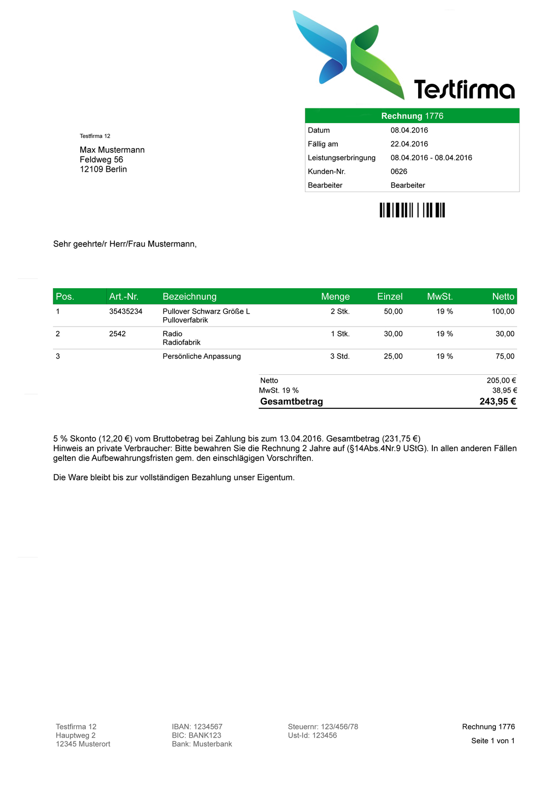 Rechnungsprogramm Software, Rechnungen einfach erstellen & per E-Mail versenden