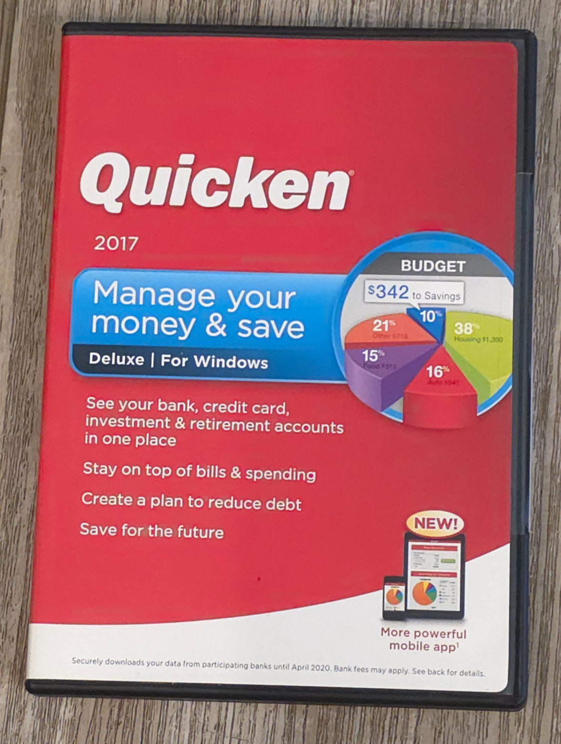 Intuit Quicken 2017 Deluxe For Windows Brand New Sealed READ BEFORE PURCHASING!!