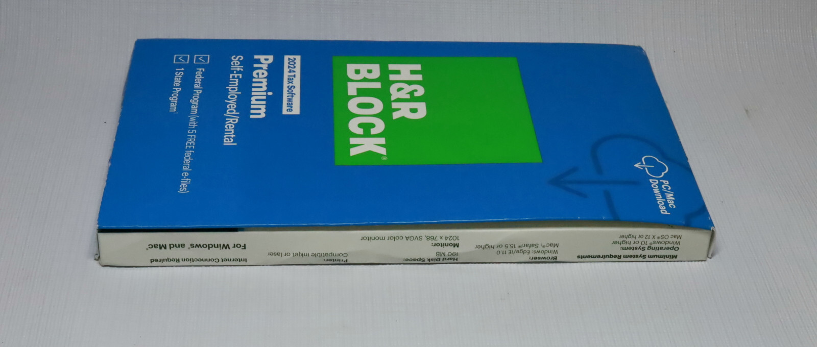 H&R Block 2024 Tax Software Premium PC/Mac Download Activation Key Card Sealed