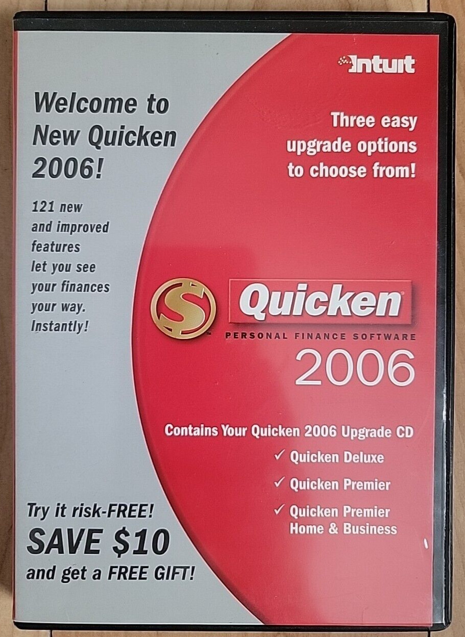Intuit Quicken 2006 Premier Home Business Deluxe UPGRADE CD Windows Vista/XP/7