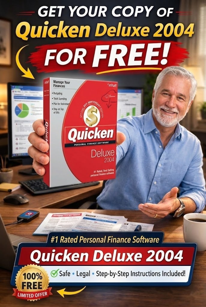 “The Quicken 98–2003 Conversion Guide” with a FREE copy of Quicken Deluxe 2004!