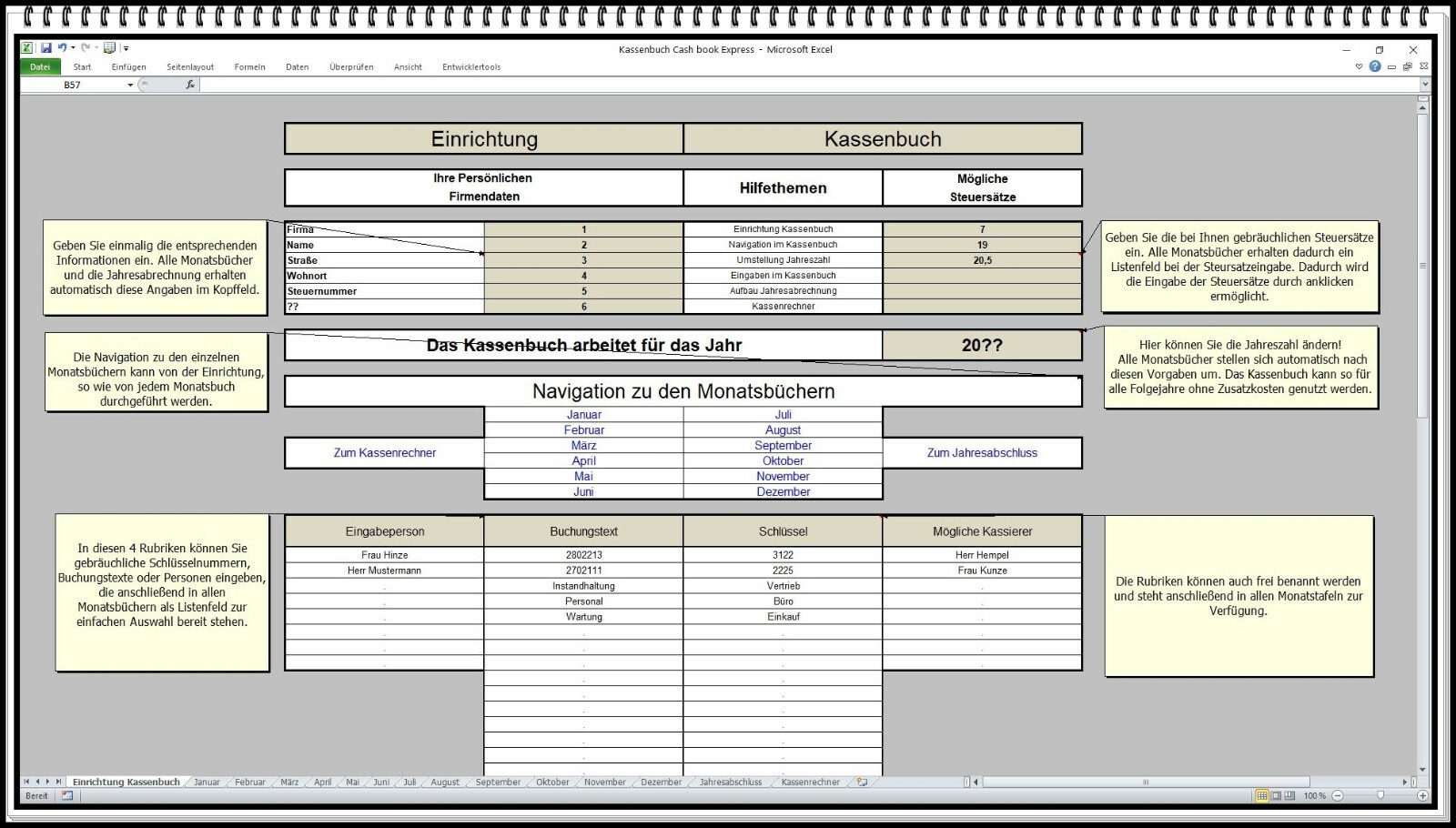 Cash book cash book clear easy operation income expenses Excel
