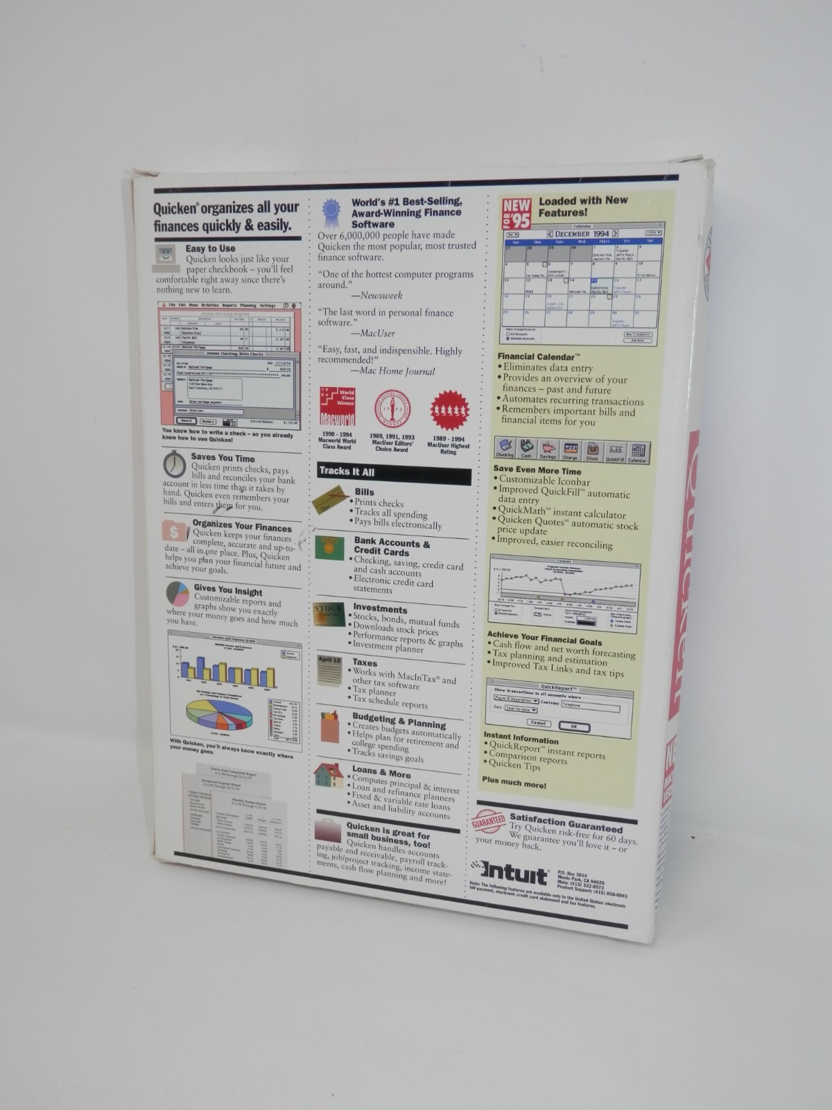 Quicken for Macintosh Version 5 New for 95 • 3.5″ Floppy Big Box Software Intuit