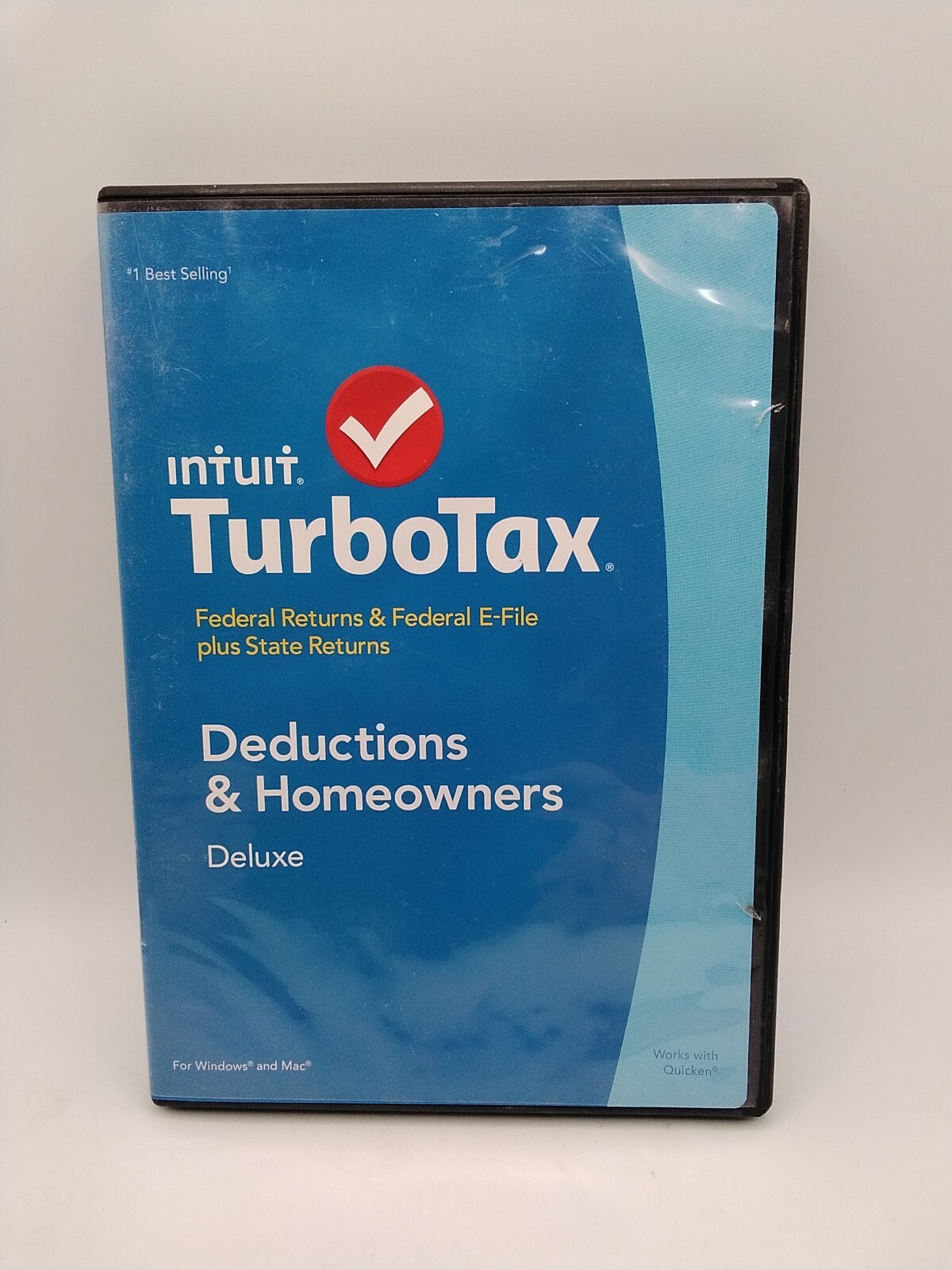 INTUIT TURBOTAX Deductions & Homeowners Deluxe PC WIN/MAC CD-ROM SOFTWARE Used