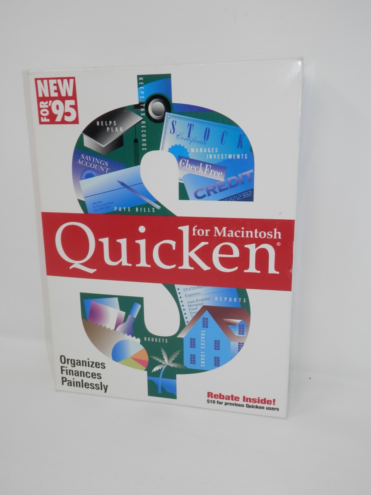 Quicken for Macintosh Version 5 New for 95 • 3.5″ Floppy Big Box Software Intuit