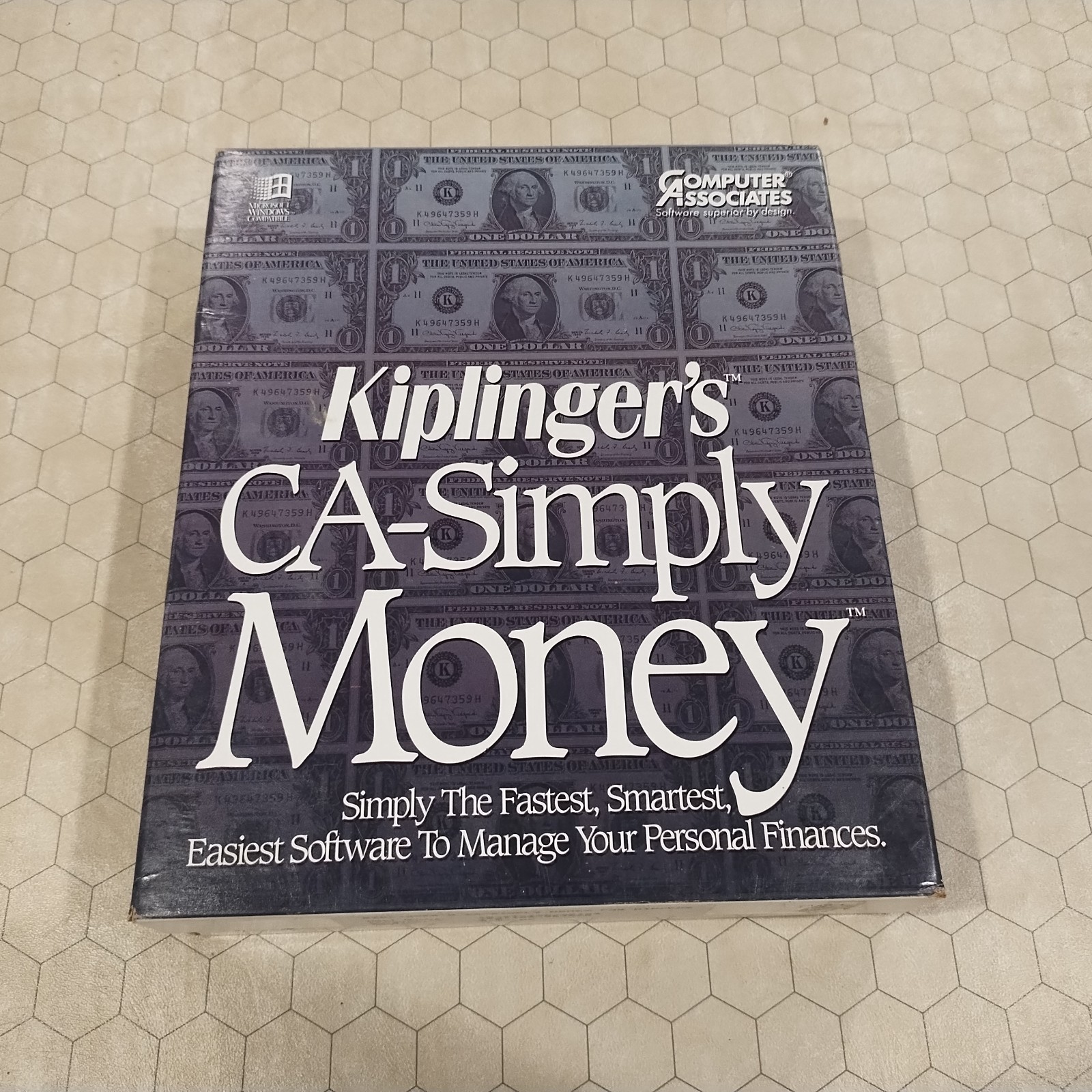 Kiplinger’s CA-Simply Money, Windows 3.1, sealed floppy disks, 1993