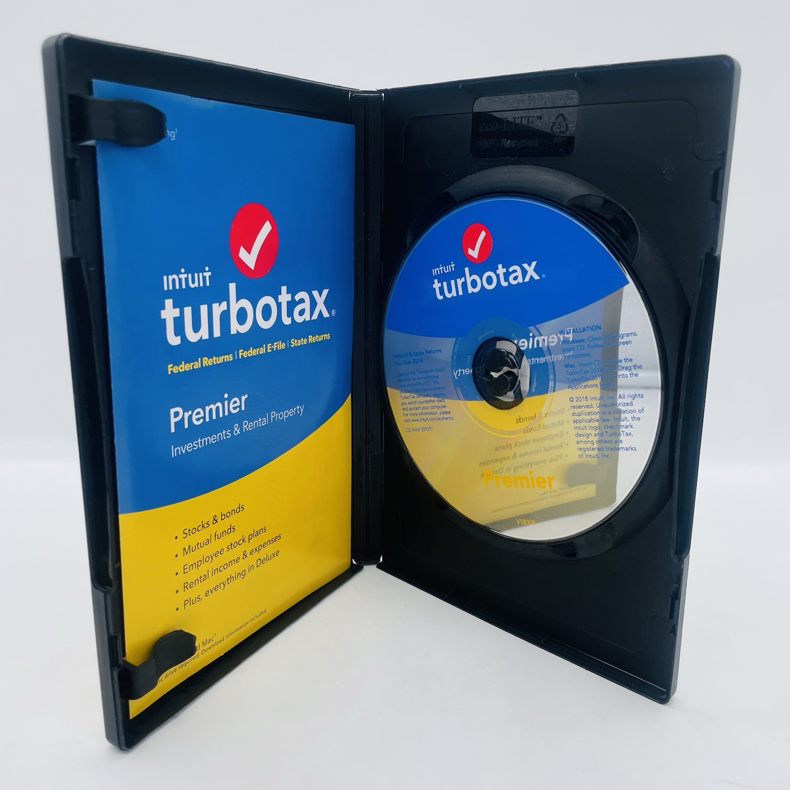 2018 TurboTax Premier Investments & Rental Property, Fed & State Income PC & MAC
