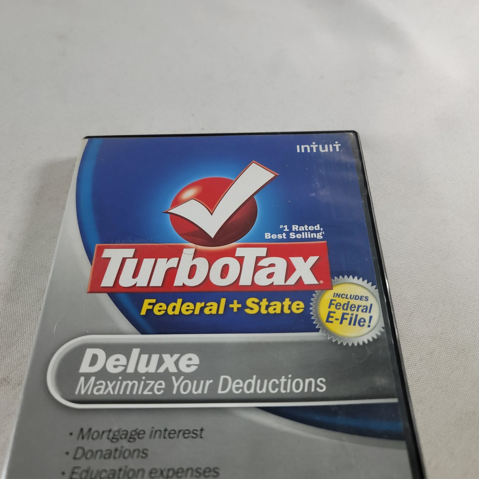 Turbo Tax Deluxe 2008 Federal + State Includes Federal E-File, CD