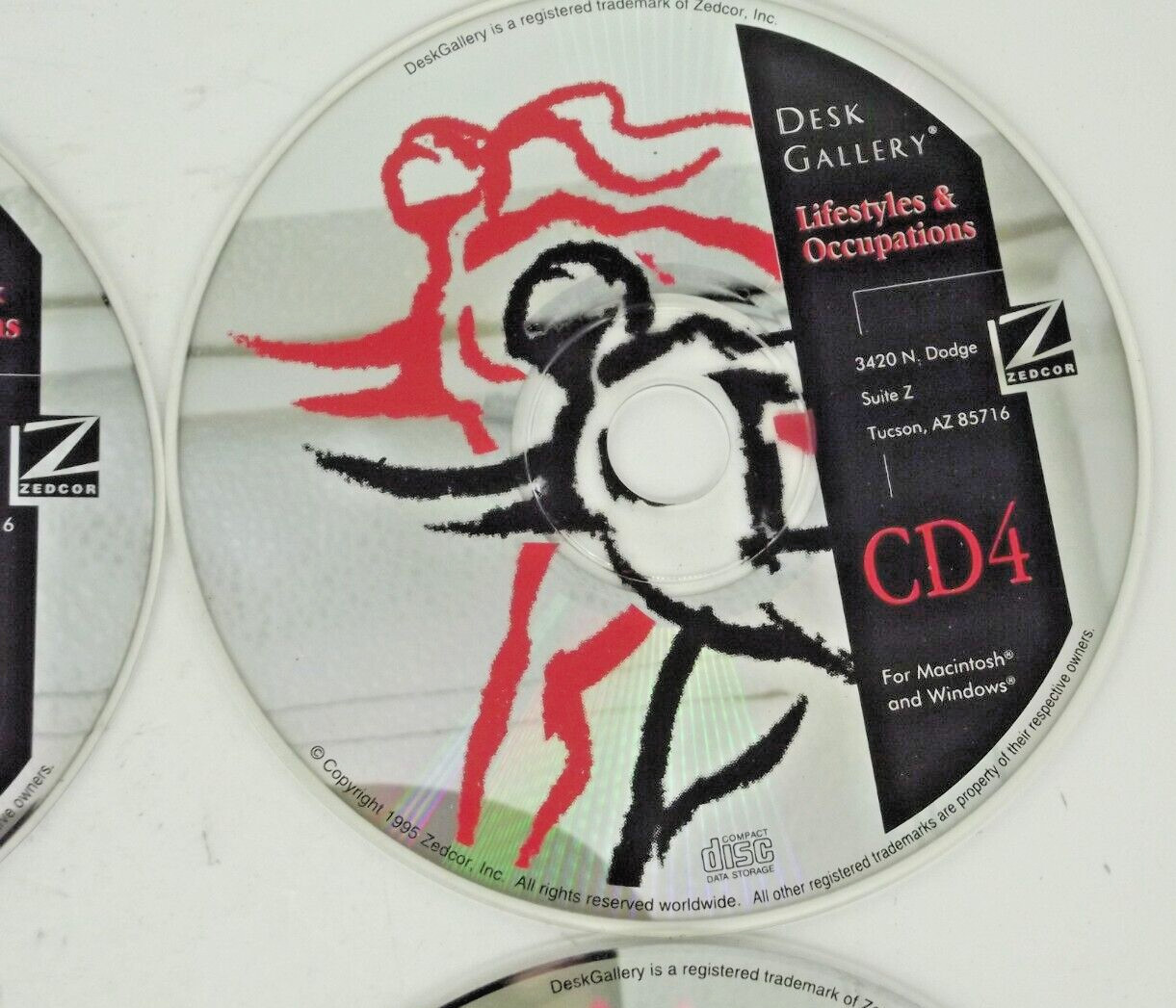 Zedcor Desk Gallery LIFESTYLES OCCUPATIONS Art Stock 4 CD-ROM 1994 Mac Windows